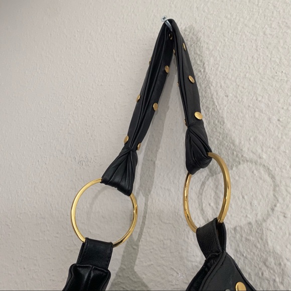 Leather Rhinestone Jasmine Hobo Bag - Picture 6 of 13